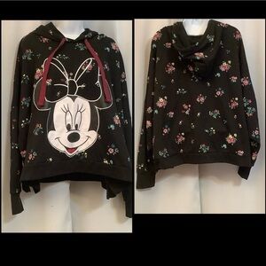 Disney Hoodie Women’s Size 3X NWOT Cropped Floral Minnie Mouse